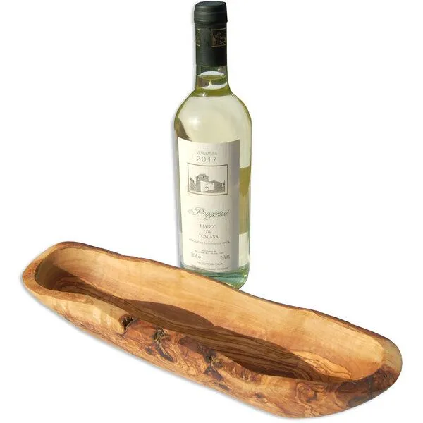 Olivenholz erleben Olivenholz erleben Schale als Weinpräsent 34-36 cm lang – Produktbild 3 von 6