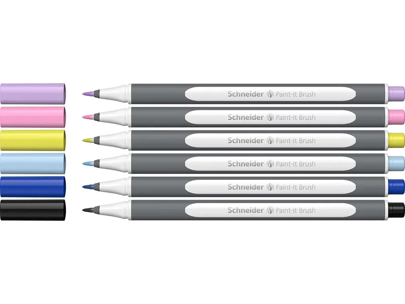 Schneider Schneider 6er Set Brushpen "Paint-It" V1, farbig sortiert – Produktbild 1 von 1