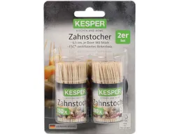 Kesper KESPER Zahnstocher aus FSC-Birkenholz, 2er-Pack mit je 180 Stk. – Produktbild 1 von 1