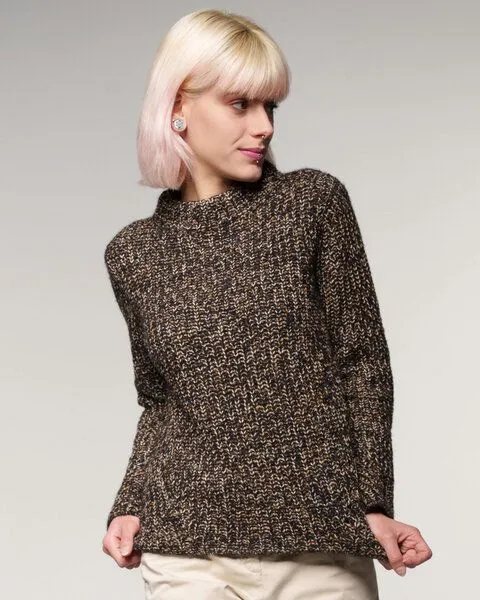 Alma & Lovis Alma & Lovis Aparter Strickpullover in edler Melange-Alpakawolle | Ripp Pullover, Rose, – Produktbild 1 von 4