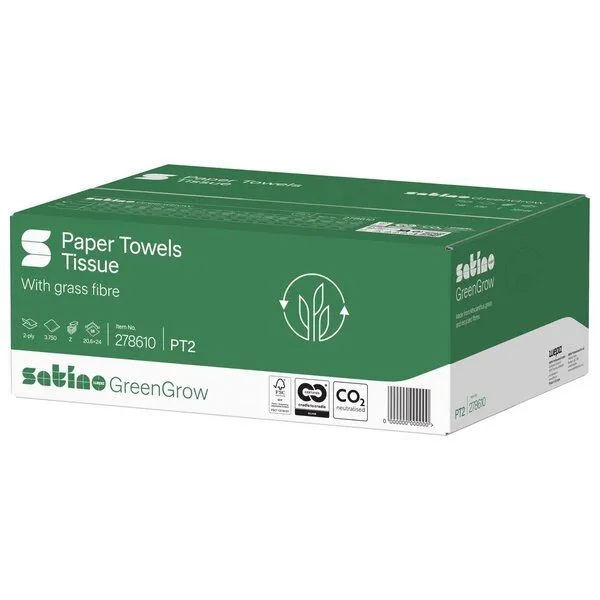 Satino by WEPA Satino by WEPA Satino GreenGrow Handtuchpapier Z-Falz - weich - ungebleicht - 20,6x24 – Produktbild 1 von 6