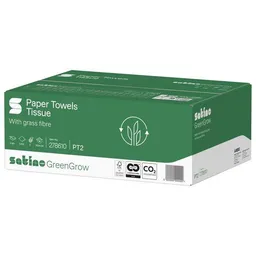 Satino by WEPA Satino by WEPA Satino GreenGrow Handtuchpapier Z-Falz - weich - ungebleicht - 20,6x24 – Produktbild 1 von 1