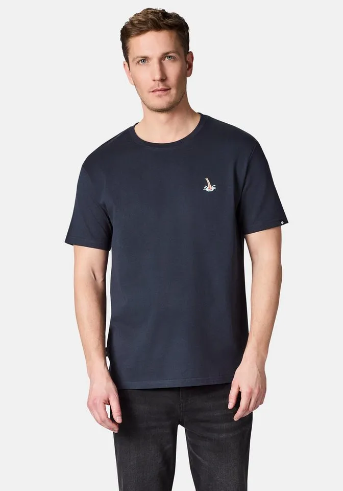 ragwear ragwear T-Shirt Samms A Gots YOUMODO Kurzärmliges Shirt mit Schwimmer-Stickerei, Blau, – Produktbild 2 von 4