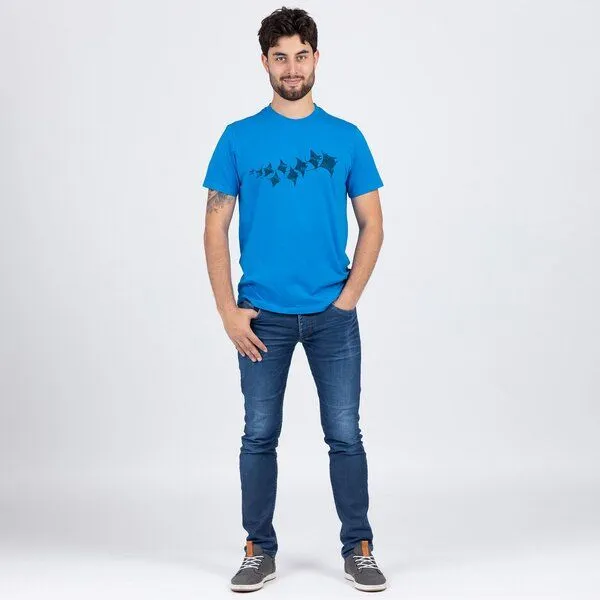 Lexi&Bö Lexi&Bö Manta Rays T-Shirt Herren, Imperial blue (blau), – Produktbild 2 von 3