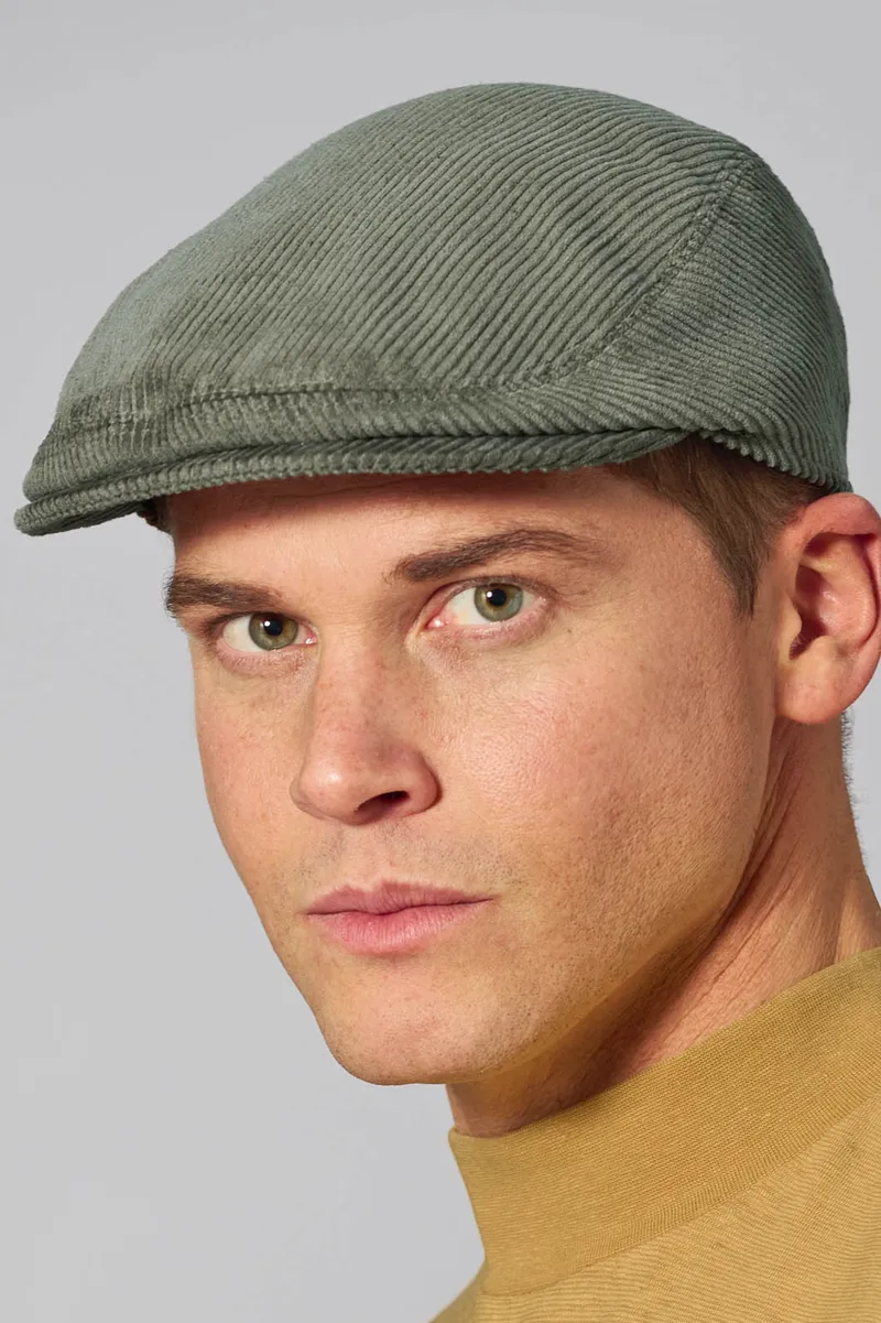 HempAge Hempage Herren vegan Flat Cap Casual Thyme, Grün, – Produktbild 2 von 2
