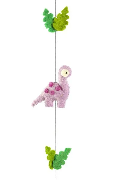 short'n'pietz short'n'pietz Langes Mobile mit bunten Dinosauriern, handgefilzt – Produktbild 2 von 4