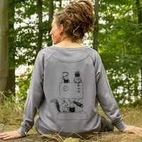 Cmig Cmig Kaffee Pullover Damen mit Eichhörnchen in lava grey – Produktbild 1 von 1