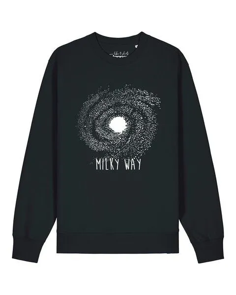 watapparel watapparel Sweatshirt Unisex Milky way, Black, – Produktbild 1 von 2