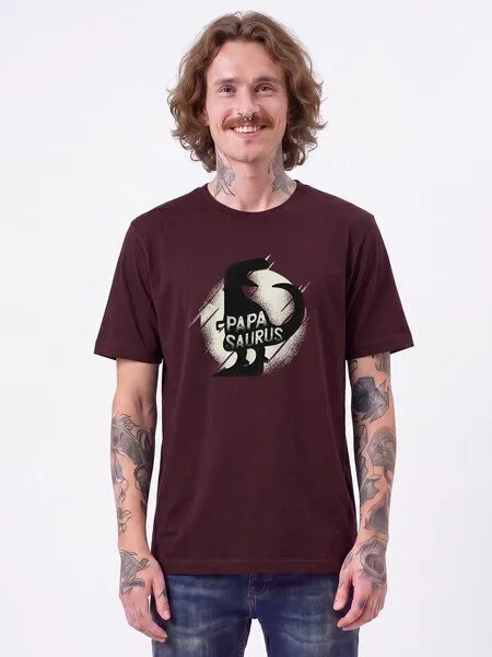 watapparel watapparel T-Shirt Unisex Papasaurus, Red brown, – Produktbild 2 von 2