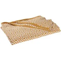 HANS NATUR Kuscheldecke Bio-Baumwolle, Raute curry Maße 130 x 170 cm – Produktbild 1 von 1