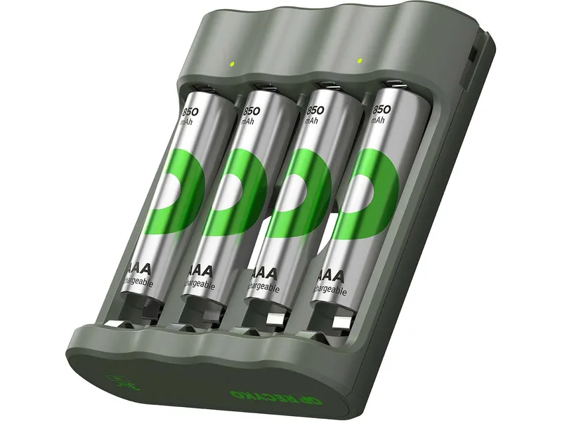 GP Battery GP Battery 4 Akkus 850 mAh inkl. 4-Port USB Ladegerät "B441" – Produktbild 1 von 1