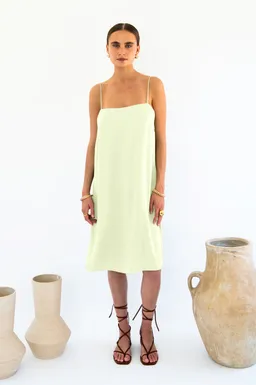Neu Nomads Neu Nomads Damen vegan Slip Dress Julianne Boxy Zitronengelb – Produktbild 1 von 1