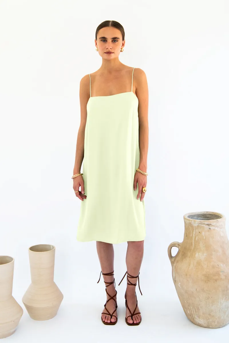 Neu Nomads Neu Nomads Damen vegan Slip Dress Julianne Boxy Zitronengelb, Hellgelb, – Produktbild 1 von 2