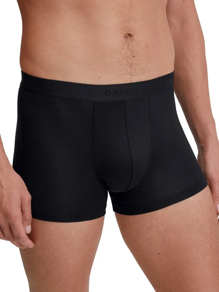 CALIDA CALIDA Boxershorts Natural Cooling elastischer Bund, atmungsaktiv und ultraweich, Schwarz, – Produktbild 4 von 5