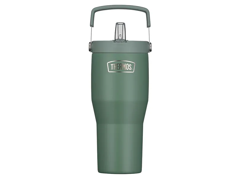 Thermos Thermos Isolier-Trinkbecher "REFRESHING", mit Flip-Straw-System, 850 ml, green mat – Produktbild 1 von 1