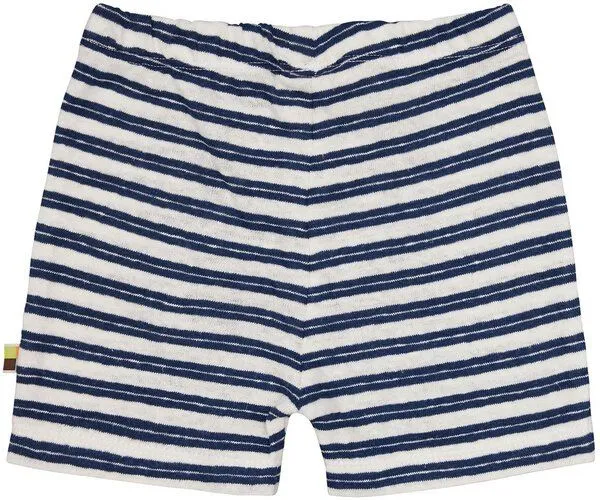 loud + proud loud + proud Babys & Kinder Short Ringel mit Leinen, GOTS-zertifiziert, Ultramarine(blau), – Produktbild 2 von 2