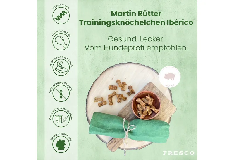 Fresco Dog Martin Rütter Trainingsknöchelchen Ibérico 1kg, gesunde Hunde Leckerli, Snack für: Hunde, Hypoallergen, getreidefrei, zuckerfrei – Produktbild 2 von 5