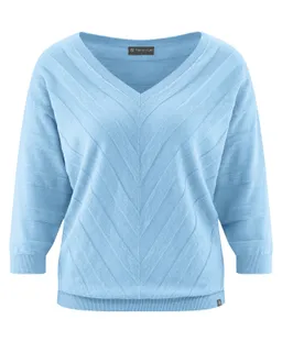 HempAge Hempage Damen vegan Strickpullover In Gletscherblau – Produktbild 1 von 1