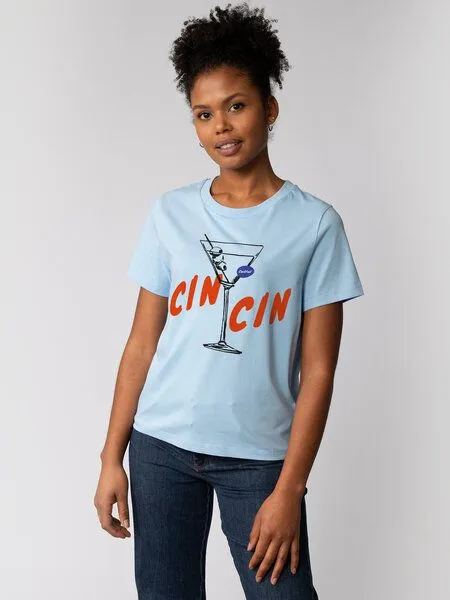 watapparel watapparel T-Shirt Frauen Cin Cin, Blue soul, – Produktbild 1 von 4