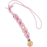 Manufactura Manufactura Makramee Schnullerkette, Dusty pink, – Produktbild 1 von 1