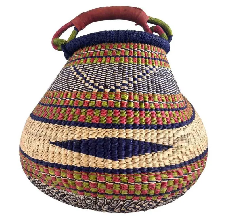 Maishameanslife Maishameanslife Einkaufskorb Bolga Gambigo - Bekwai - Rund, 35,00 l, Kunstvoll geflochtene Bolga Körbe – Charakterstücke voller Tradition, Bekwai, – Produktbild 2 von 4