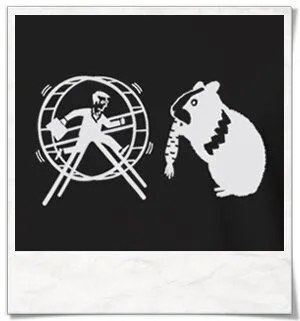 Picopoc Picopoc Hamster und Hamsterrad T-Shirt, Schwarz, – Produktbild 3 von 4