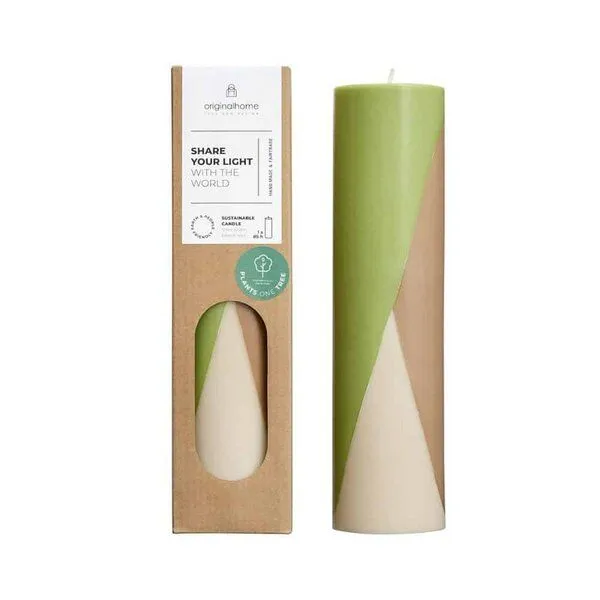 Originalhome Originalhome Geruchsneutrale Diagonale Stumpenkerze – vegan & fair., Mehrfarbig (fall), – Produktbild 1 von 2