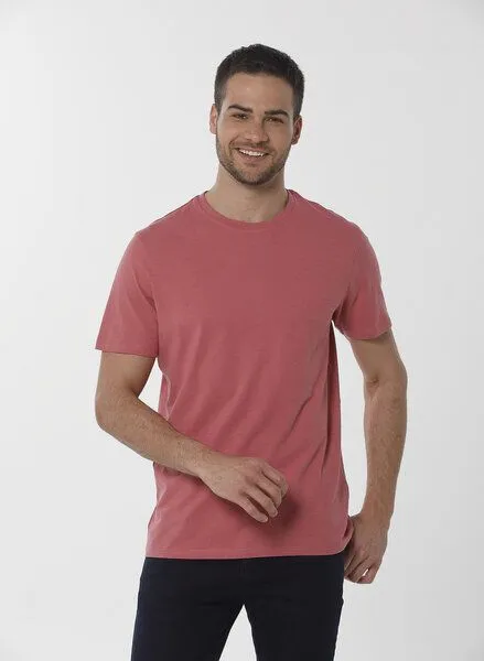 ORGANICATION ORGANICATION Basic T-Shirt aus Bio-Baumwolle, Rose(desert rose), – Produktbild 1 von 3