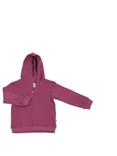 Leela Cotton Leela Cotton Baby und Kinder Piqué Kapuzenshirt Bio-Baumwolle, Altrosa, – Produktbild 1 von 2