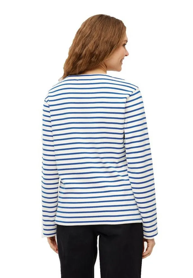 derbe derbe Langarmshirt Interstriped Damen Longsleeve (1-tlg), Weiß, – Produktbild 4 von 4