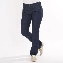fairjeans fairjeans tiefblaue Jeans STRAIGHT NAVY, gerades Bein, mittelhoher Bund, Biobaumwolle – Produktbild 1 von 1