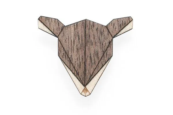 BeWooden BeWooden Brosche aus Holz – Reh – Produktbild 1 von 4