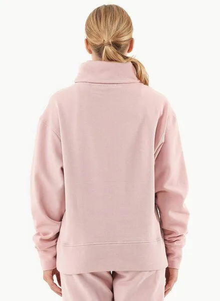 ORGANICATION ORGANICATION Sweatshirt aus Bio-Baumwolle mit Rollkragen, Rosa(dusty pink), – Produktbild 4 von 4
