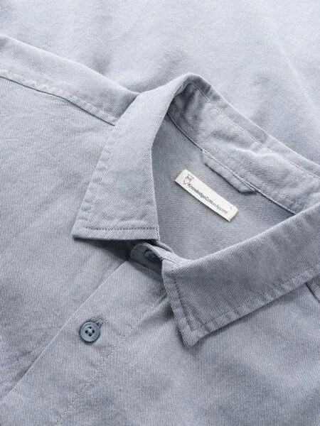 KnowledgeCotton Apparel KnowledgeCotton Apparel Hemd Regular Twill, Vintage indigo, – Produktbild 3 von 3