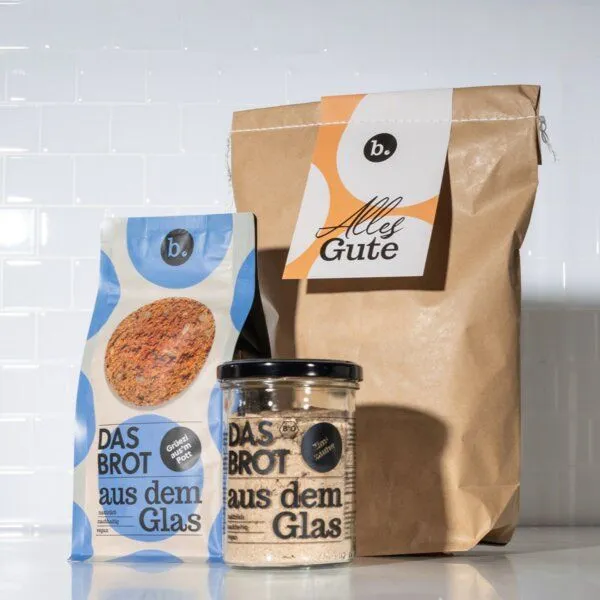 brotstoff brotstoff Geschenkset - Brotbeutel mit Brotbackmischung im Glas + Nachfüllpaket – Produktbild 6 von 8