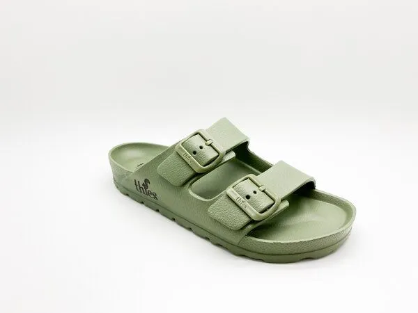 thies Vegane Ecofoam Sandale thies, Kaki, – Produktbild 2 von 4
