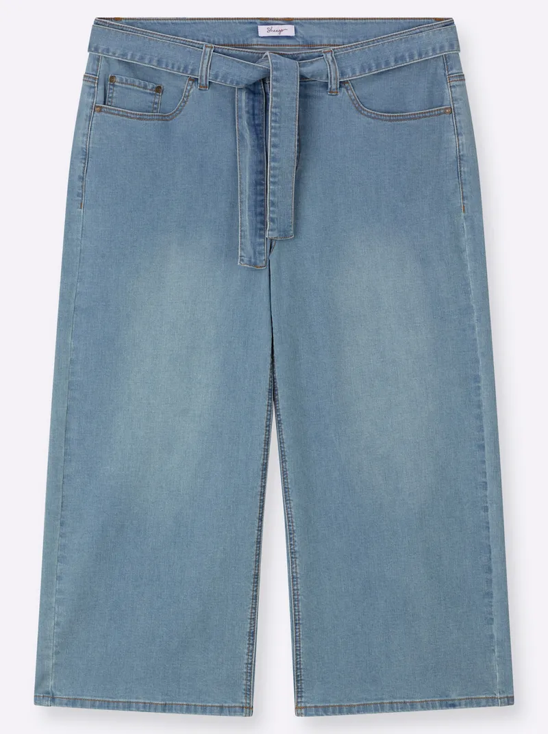 sheego 7/8-Jeans blue-bleached, Blue-bleached, – Produktbild 1 von 2