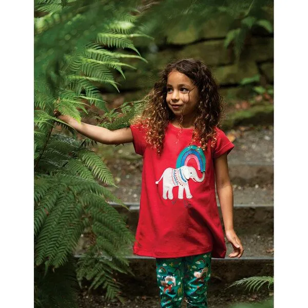 Frugi Frugi T-Shirt Elefant in rot – Produktbild 2 von 2