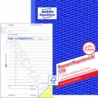 Avery Zweckform Avery Zweckform Formularbuch '1770' Rapport/Regiebericht ECF, DIN A5 – Produktbild 3 von 3