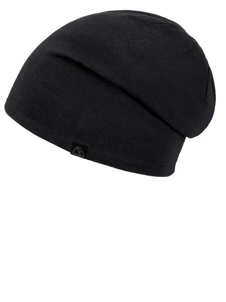 nice to meet me nice to meet me Beanie . TENCEL®, Deep black, – Produktbild 1 von 4
