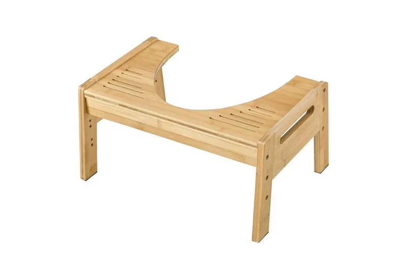 en.casa Badhocker, »Kalajoki« Toilettenhocker WC-Tritthocker Bambus, Beige, – Produktbild 1 von 4