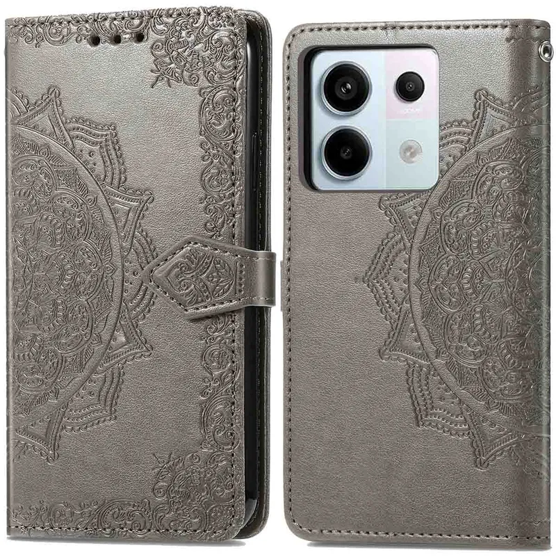 imoshion imoshion Mandala Klapphülle für das Xiaomi Redmi Note 13 Pro (5G) / Poco X6, Grau, – Produktbild 1 von 1