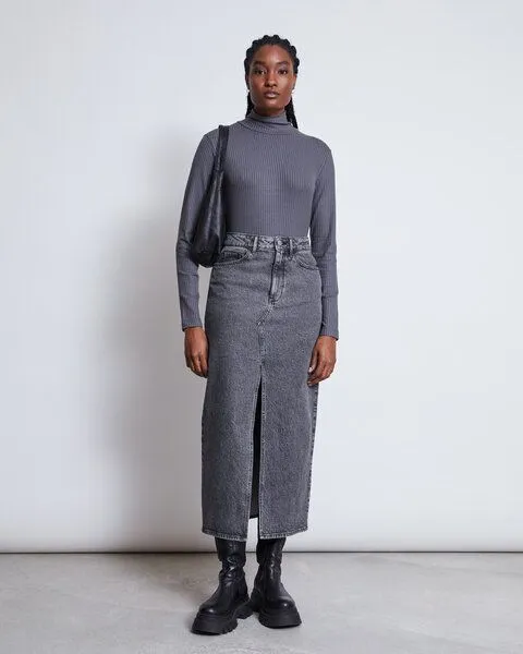 JAN N JUNE JAN N JUNE Jeansrock LUCE, Light grey (hellgrau), – Produktbild 1 von 3