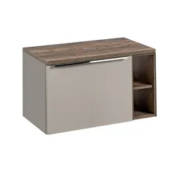Lomadox Badmöbel-Set PUEBLA-56-TAUPE, (Spar-Set), in Vitage Oak mit Taupe, ca. 80,4/48,5/46 cm – Produktbild 1 von 1