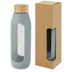 Avenue Avenue Tidan 600 ml Flasche aus Borosilikatglas mit Silikongriff, Grau, – Produktbild 1 von 1