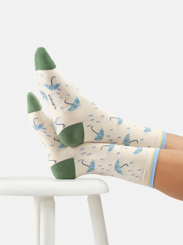 Thought Socken Modell: Rainy Days, Cotton white, – Produktbild 1 von 2