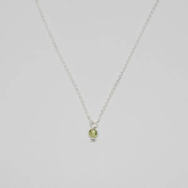 fejn jewelry fejn jewelry Kette gemstone mit Perlenanhänger, Silber, – Produktbild 3 von 8