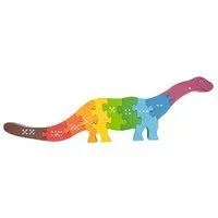 El Puente El Puente Zahlen-Puzzle Apotosaurus aus Holz | Fair Trade & Handmade aus Sri Lanka, Mehrfarbig, – Produktbild 1 von 1