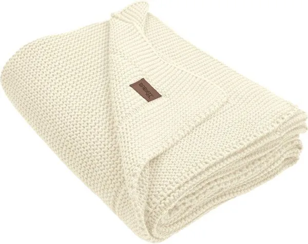 A&R Textile A&R Textile Babydecke Strickdecke 80 x 100 cm Bio Baumwolle hergestellt in Europa, Natur, – Produktbild 1 von 2