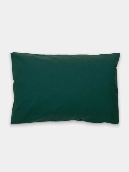 erlich textil erlich textil Fred Kopfkissenbezug aus weicher Bio-Baumwolle, made in Europe, Waldgrün, – Produktbild 7 von 7